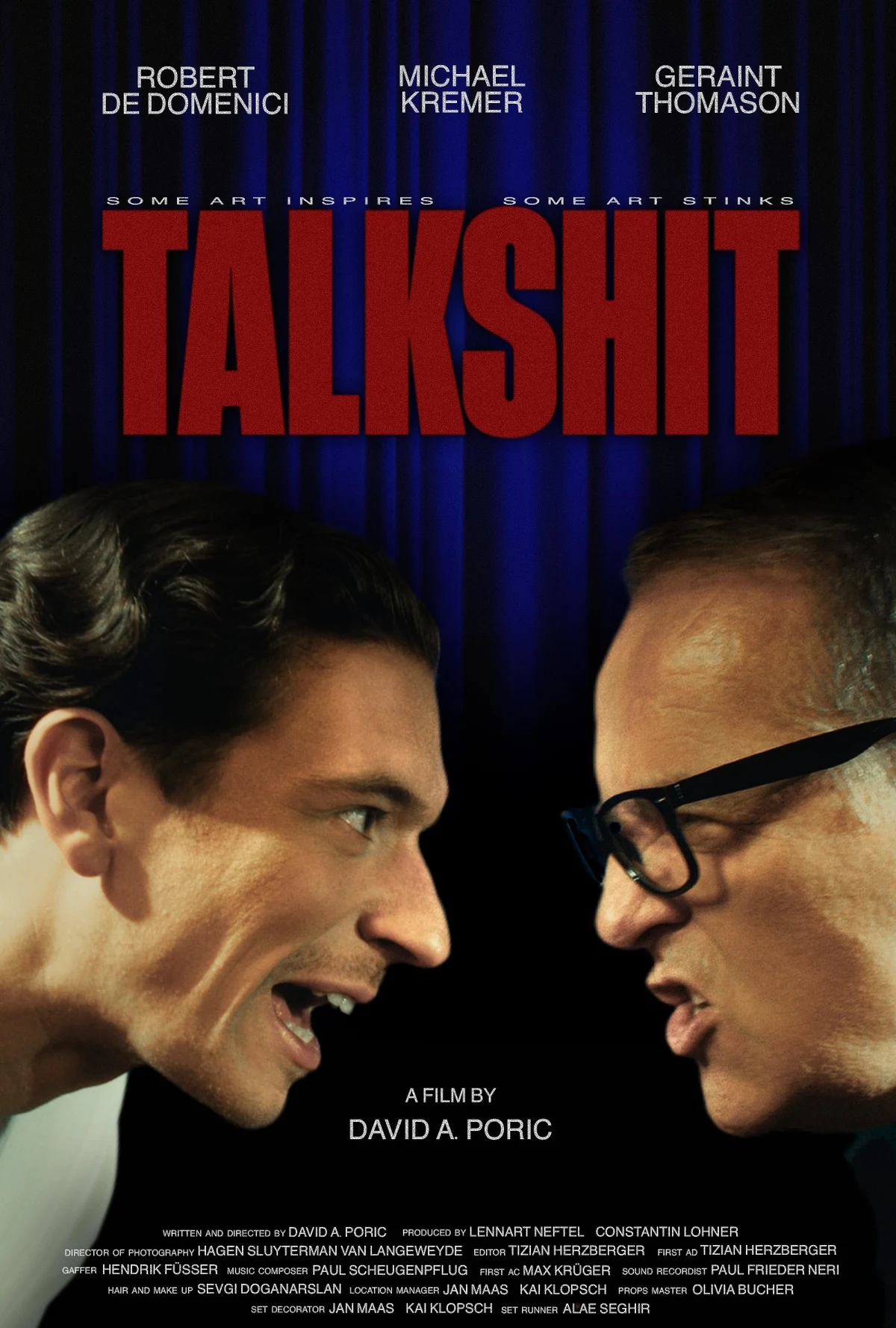 Filmplakat „TALKSHIT" von David A. Poric – gedreht u. a. im Prismeo LAB Hamburg